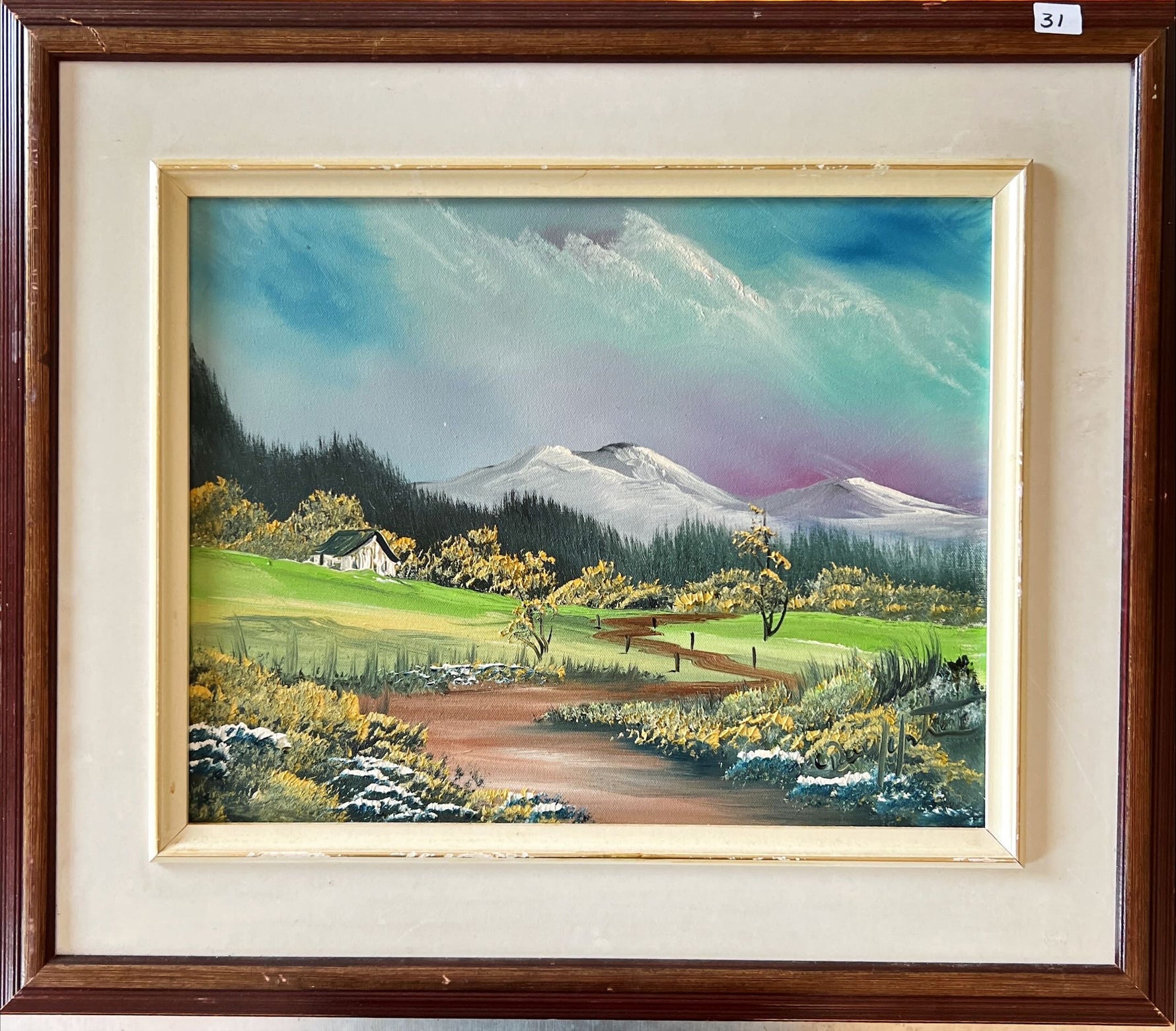 Mixed Media painting, Landscape Stephanie Prouha, Front view