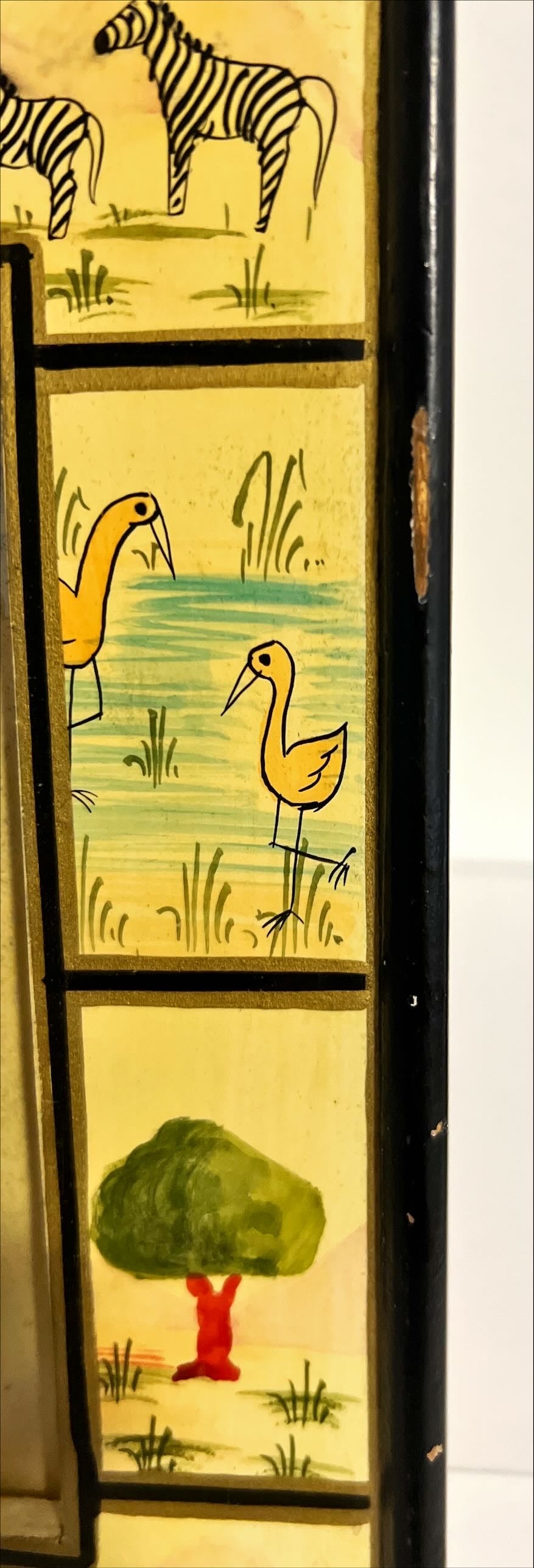 Home, Picture frame, Cute Picture Frame with Giraffes, Elephants, Birds, Trees,  and Huts, Cover view