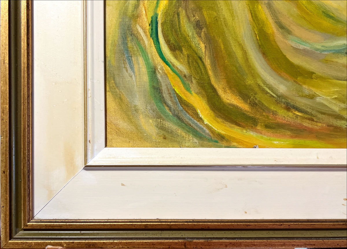 Oil painting, Still Life Mildred Horton, Damage view