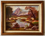 Mixed Media painting, Landscape G. Silke, Front view