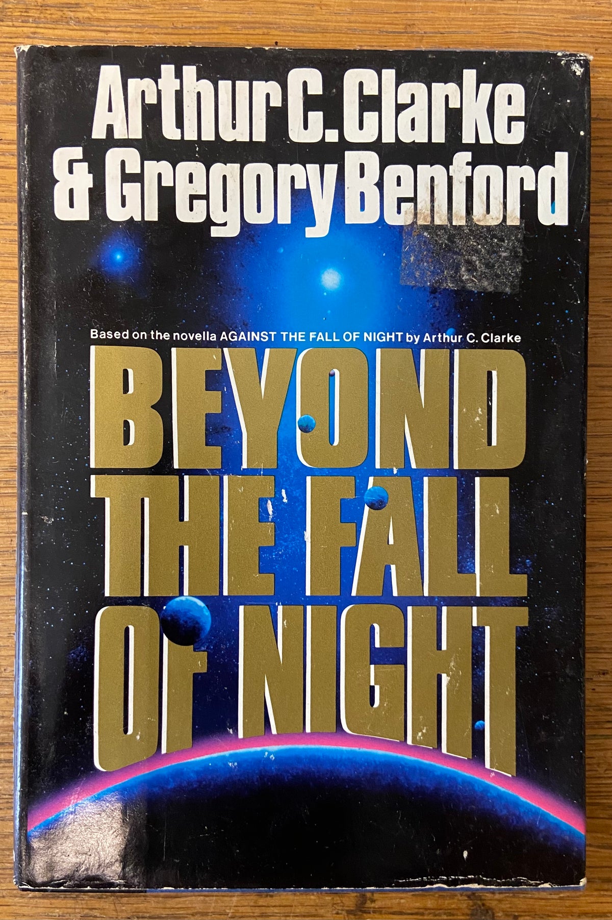 Book, Fiction, Arthur C. Clarke and Gregory Benford, Beyond the Fall of Night, Front view