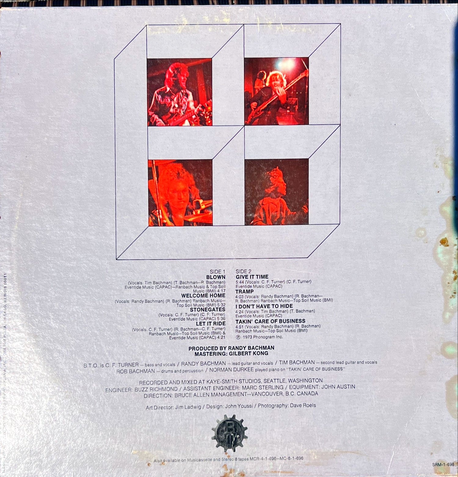 Vinyl record, Rock Bachman-Turner Overdrive, Back view
