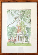 Watercolour painting, Architecture Unknown Artist, Front view