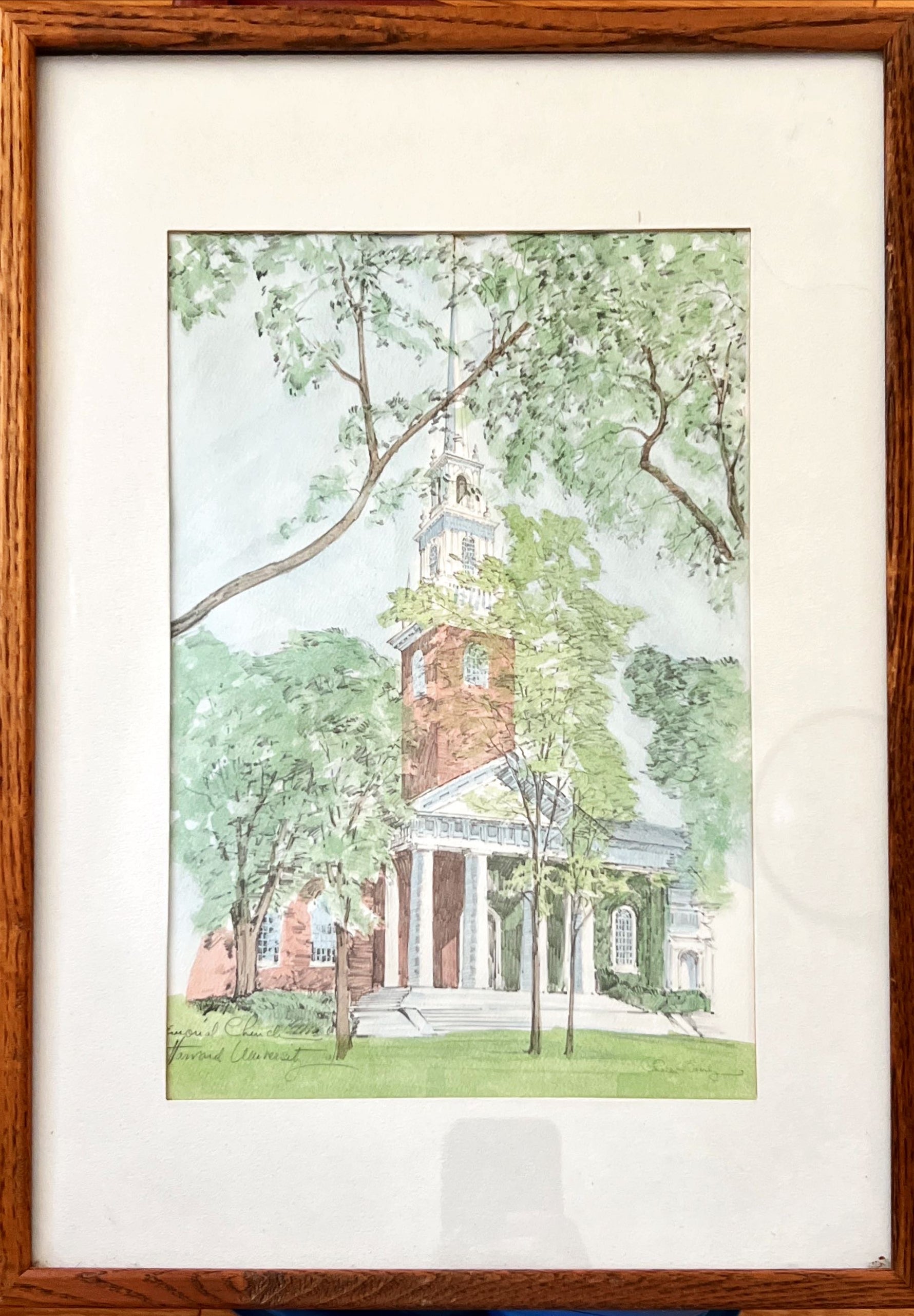Watercolour painting, Architecture Unknown Artist, Front view