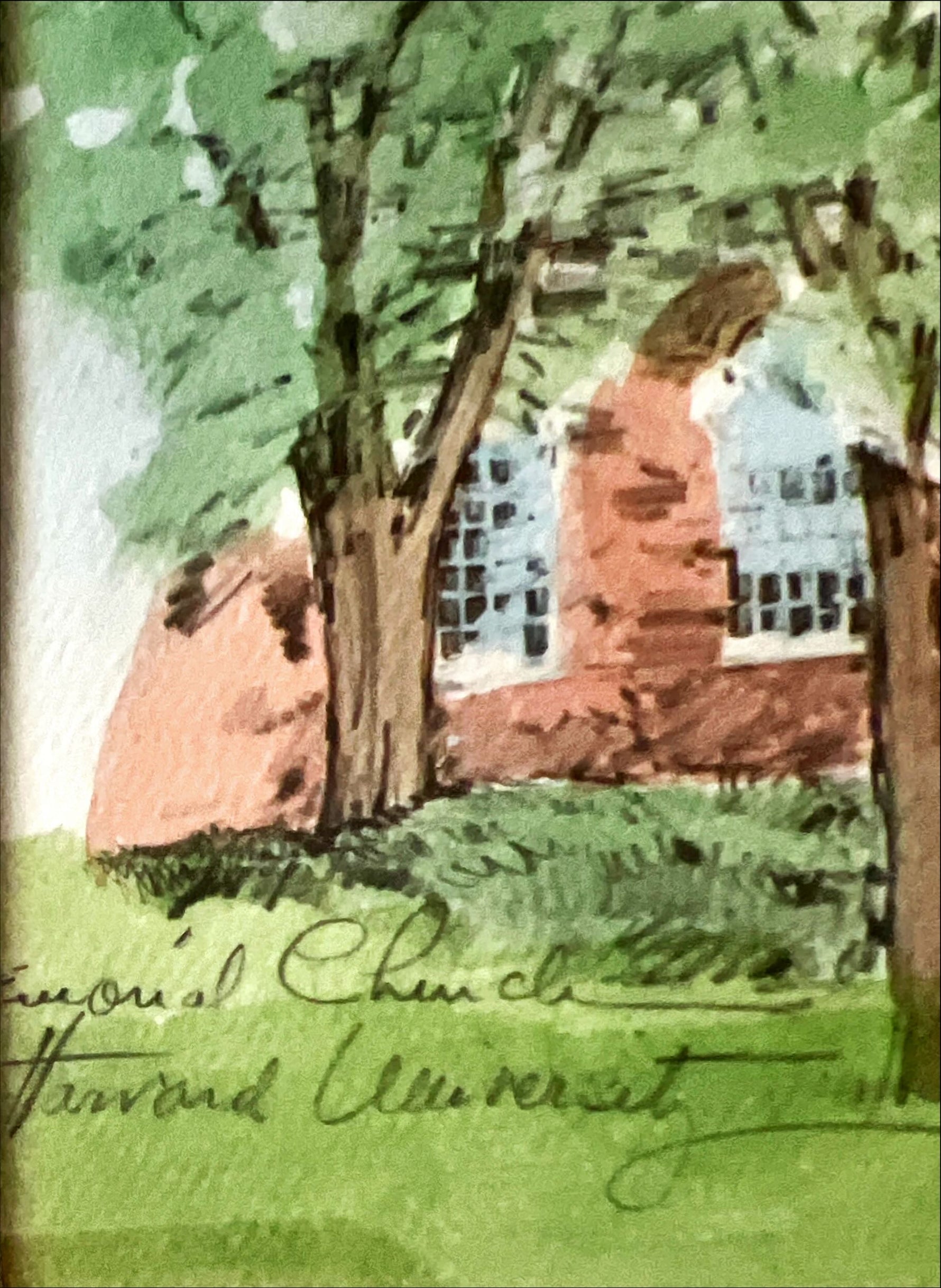 Watercolour painting, Architecture Unknown Artist, Title view
