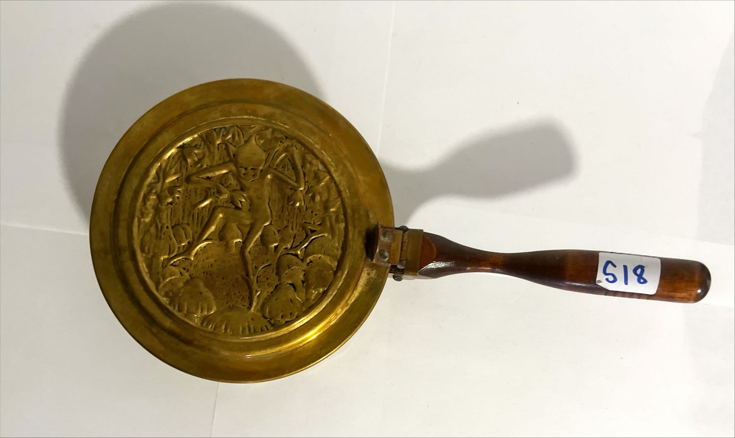 Home, Kitchenware, Artifact, Interesting Vintage Brass Silent Butler, Front view