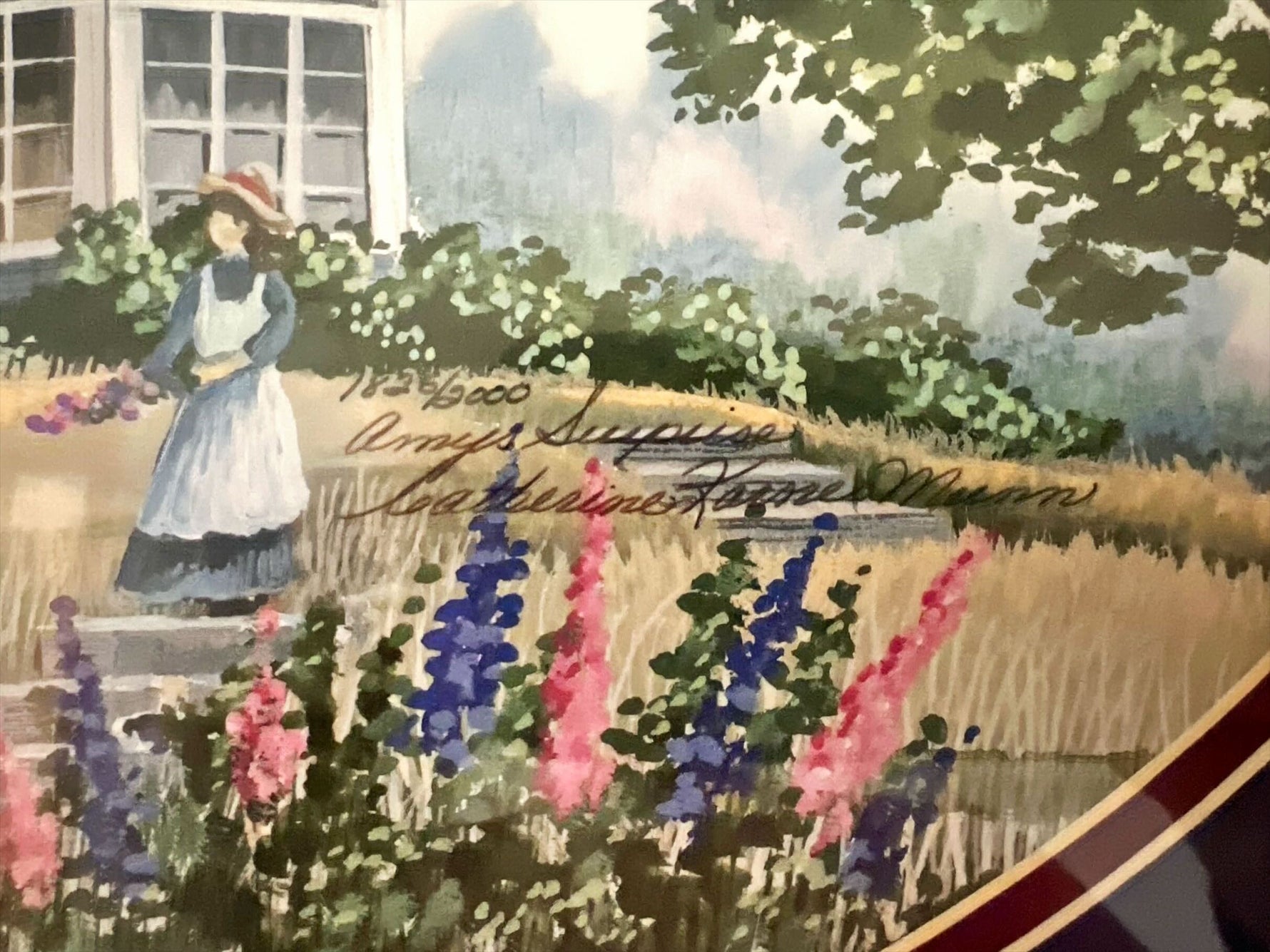 painting, Genre Scene Catherine Karnes Munn, Signature view