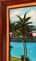 Mixed Media painting, Seascape Unknown Artist, Damage view