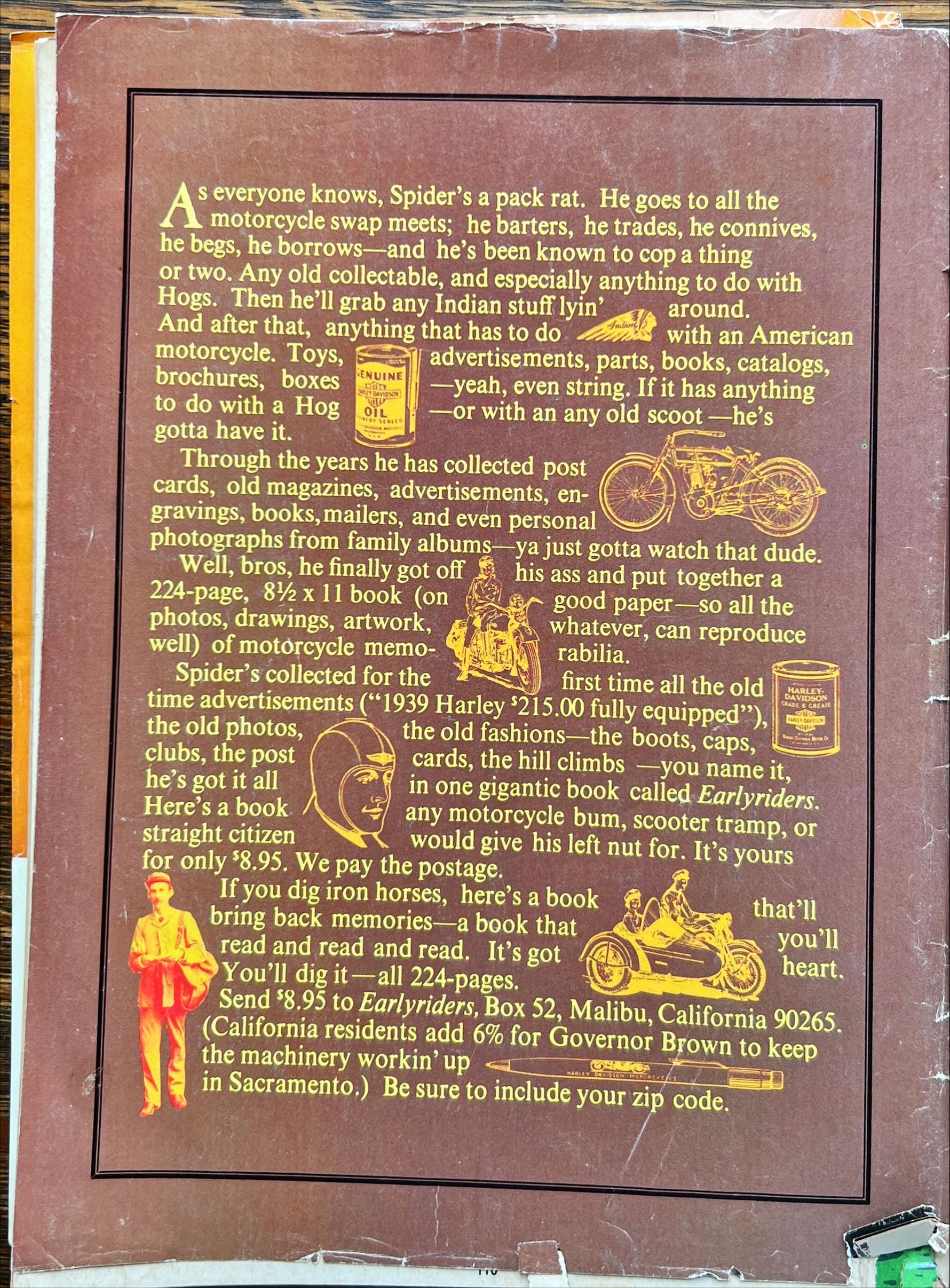Magazine, Adult, , Easy Riders, No. 54, Vol. 7, December 1977, Back view