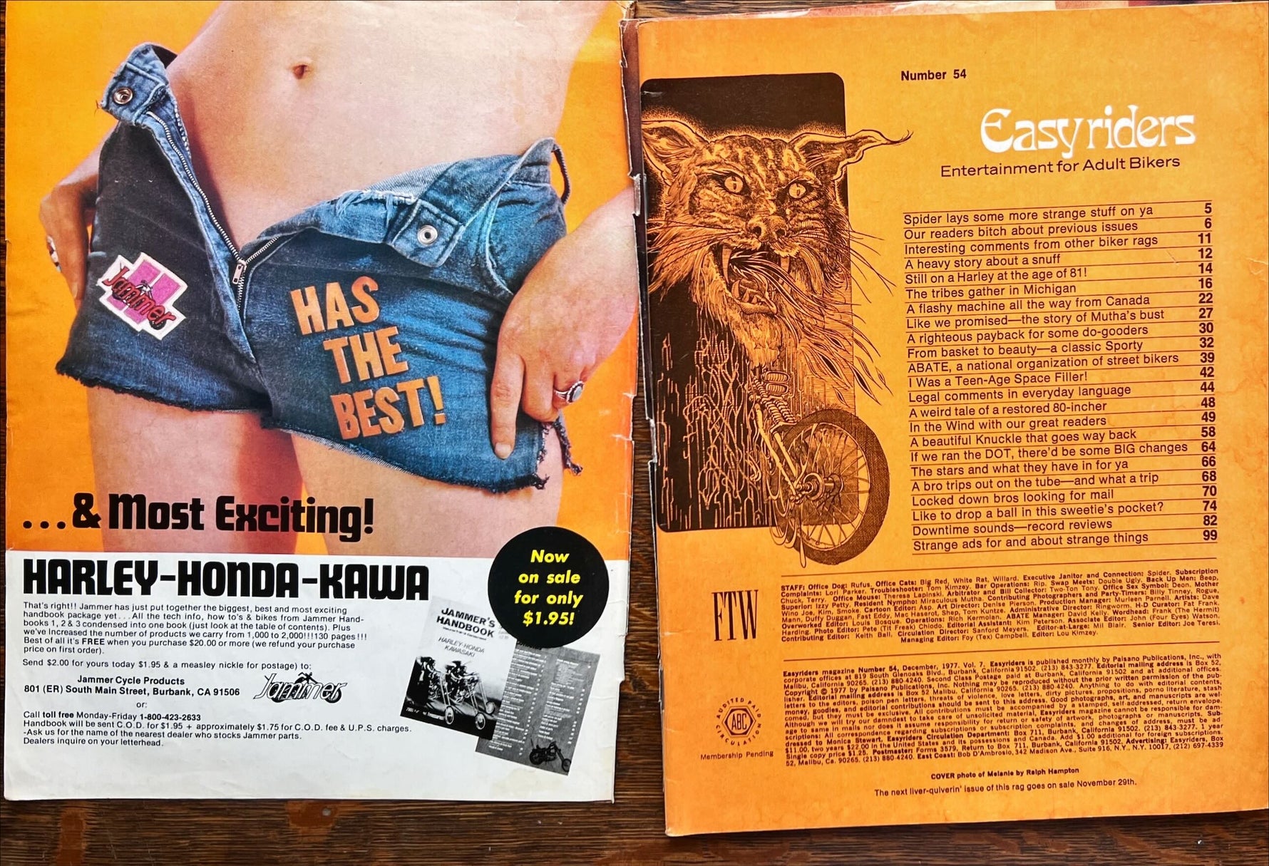 Magazine, Adult, , Easy Riders, No. 54, Vol. 7, December 1977, Damage view