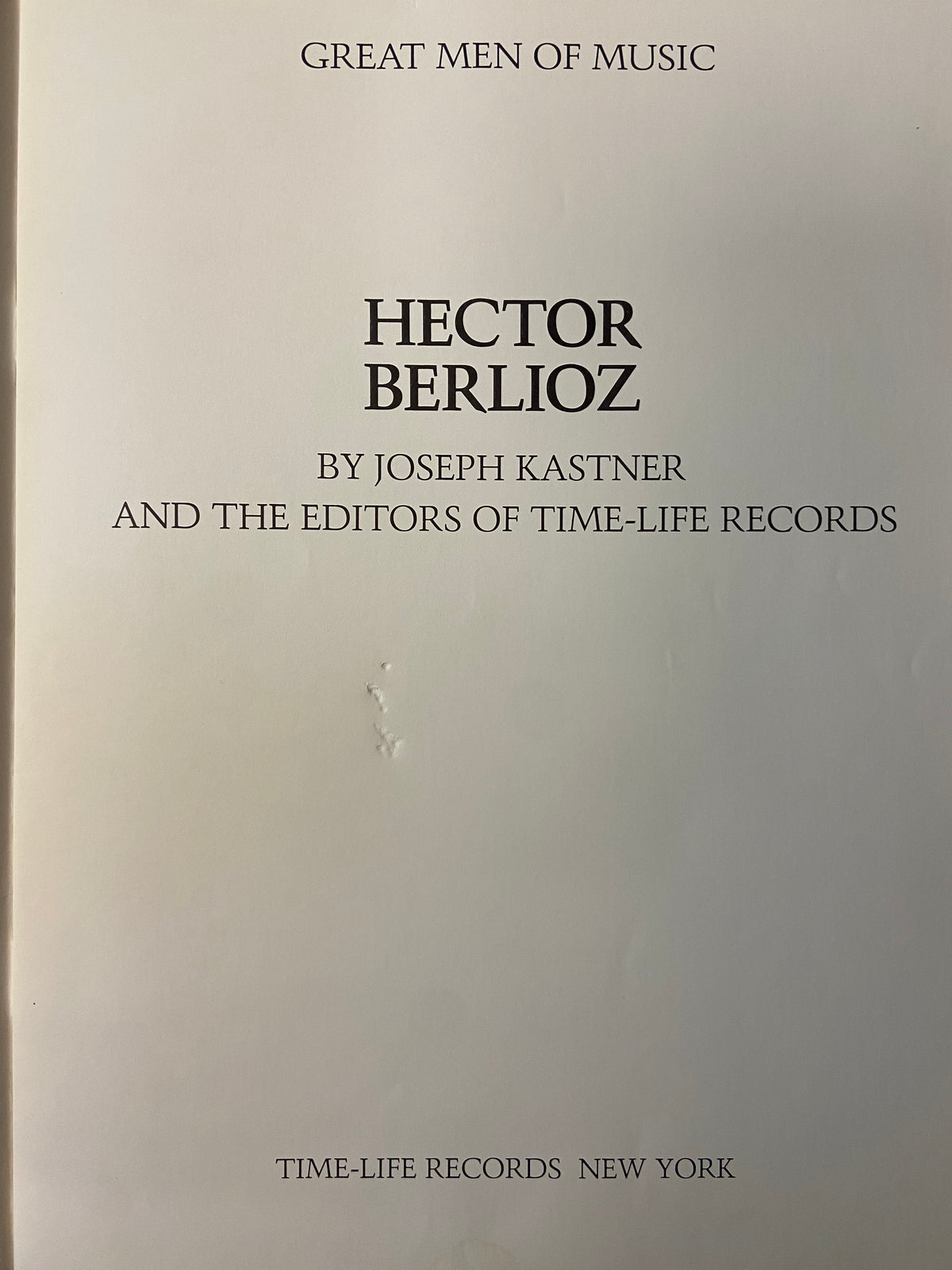 Book, Music, Joseph Kastner, Berlioz and His Music (Great Men of Music), Inside view