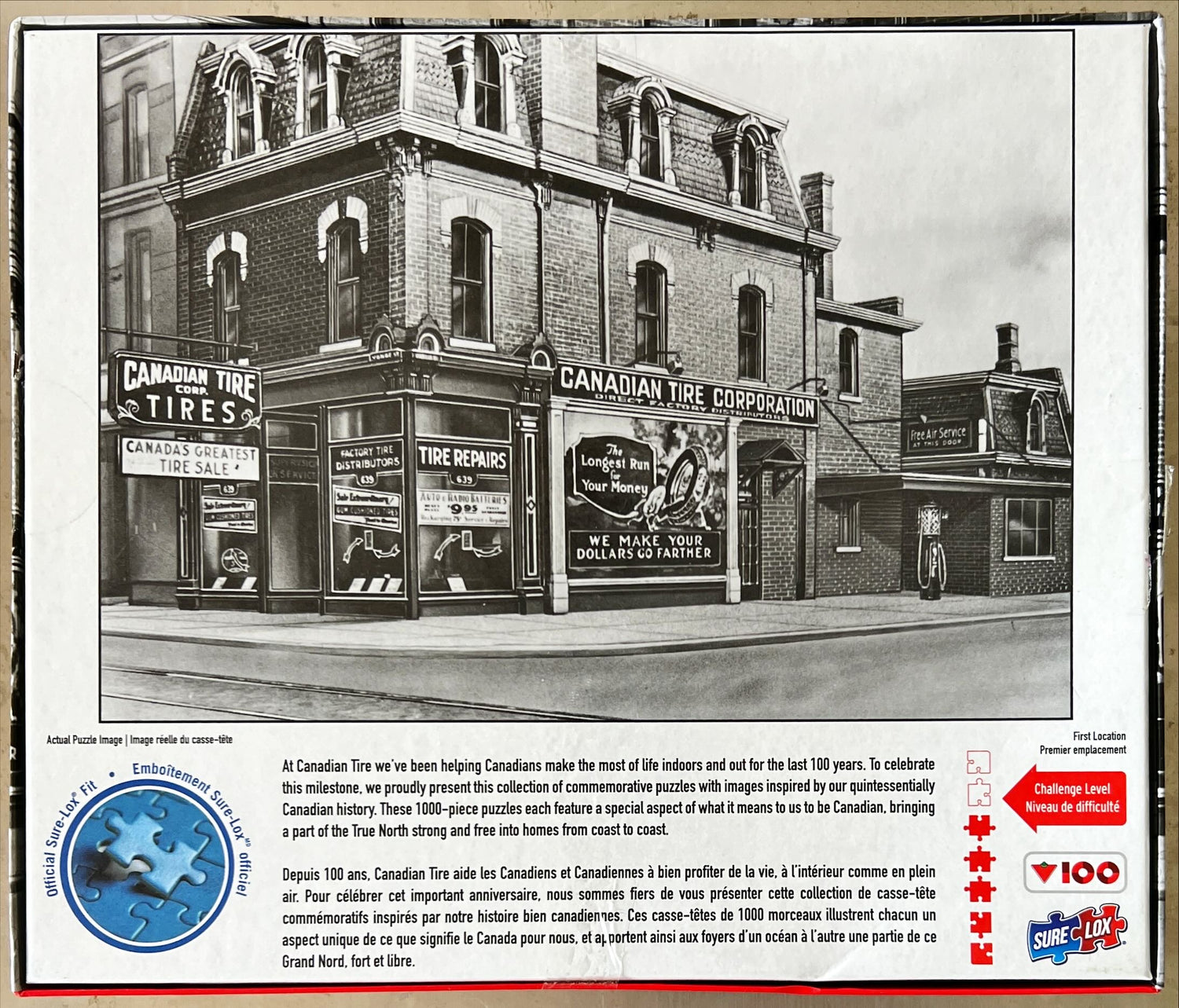 Game, Puzzle, Board game, Canadian Tire 1000 Piece Puzzle, Canadian Tire Corporation, Front view