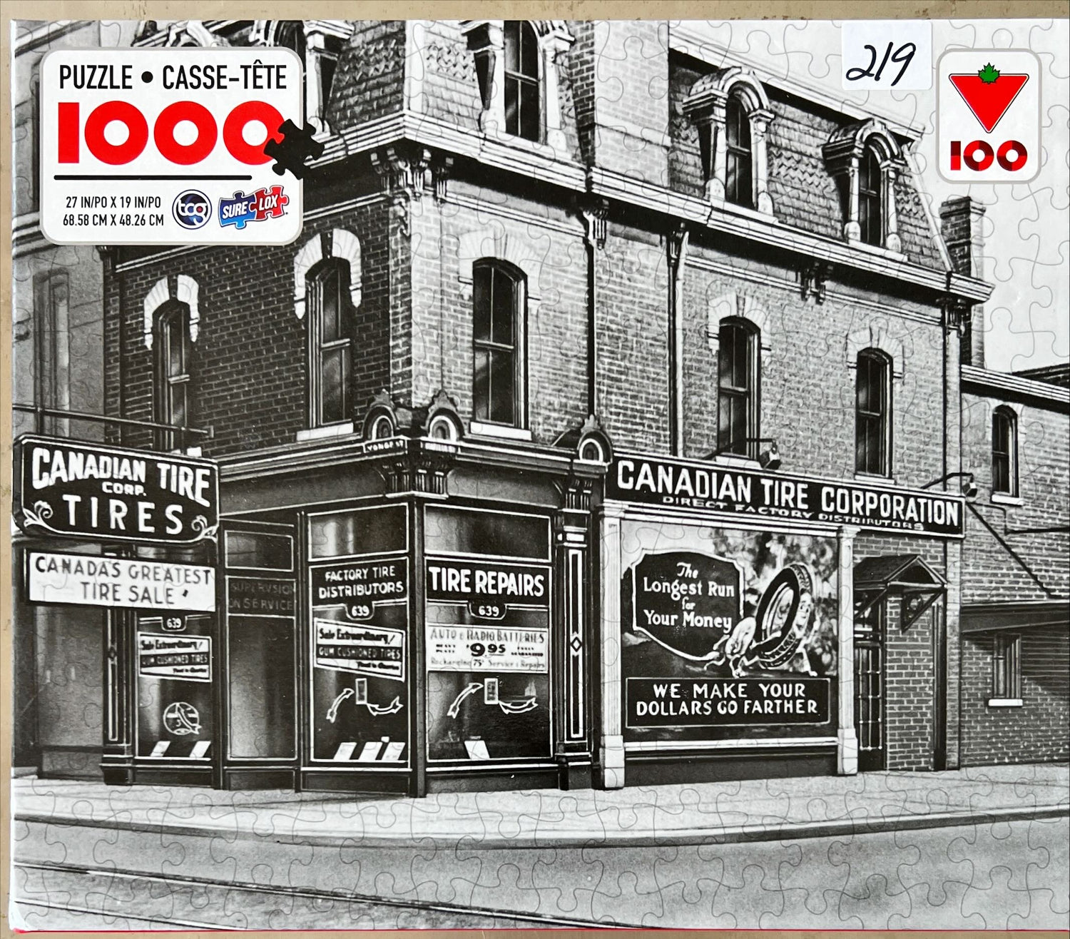 Game, Puzzle, Board game, Canadian Tire 1000 Piece Puzzle, Canadian Tire Corporation, Front view