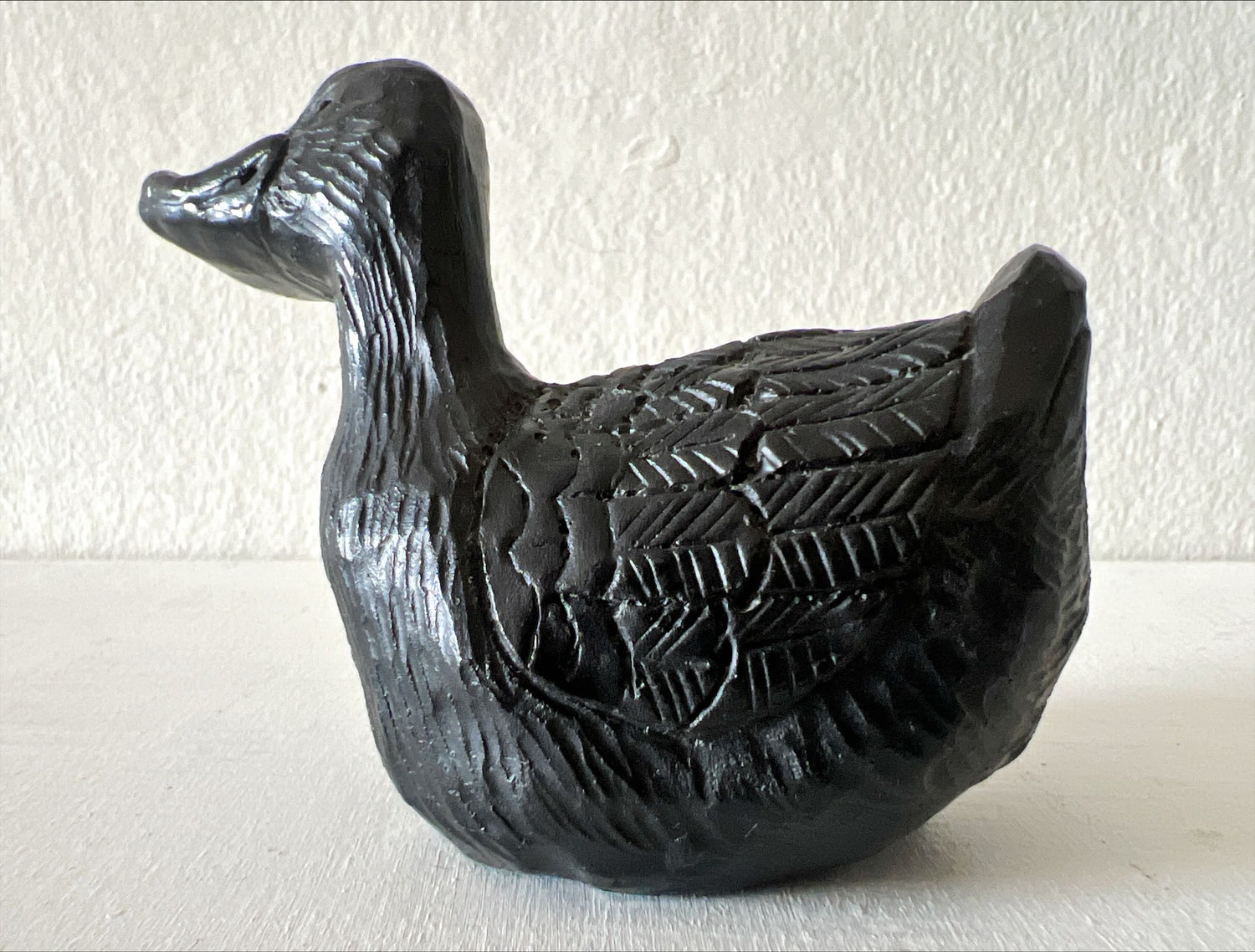 Craft work, Carving, Material: Coal, Unknown Artist, Back view