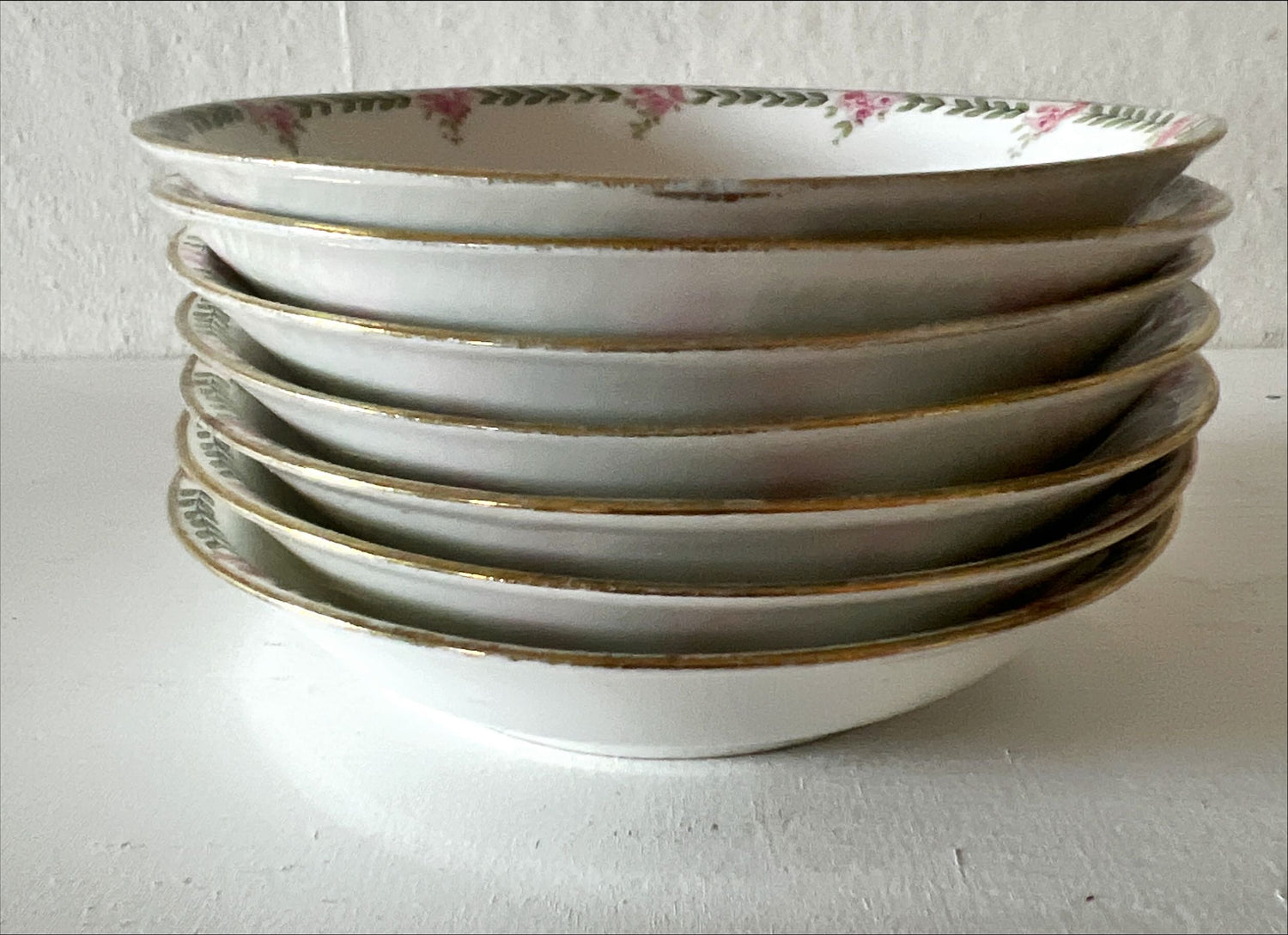 Home, Kitchenware, Set of 7 Limoges 5 Inch Saucers, Limoges, Front view