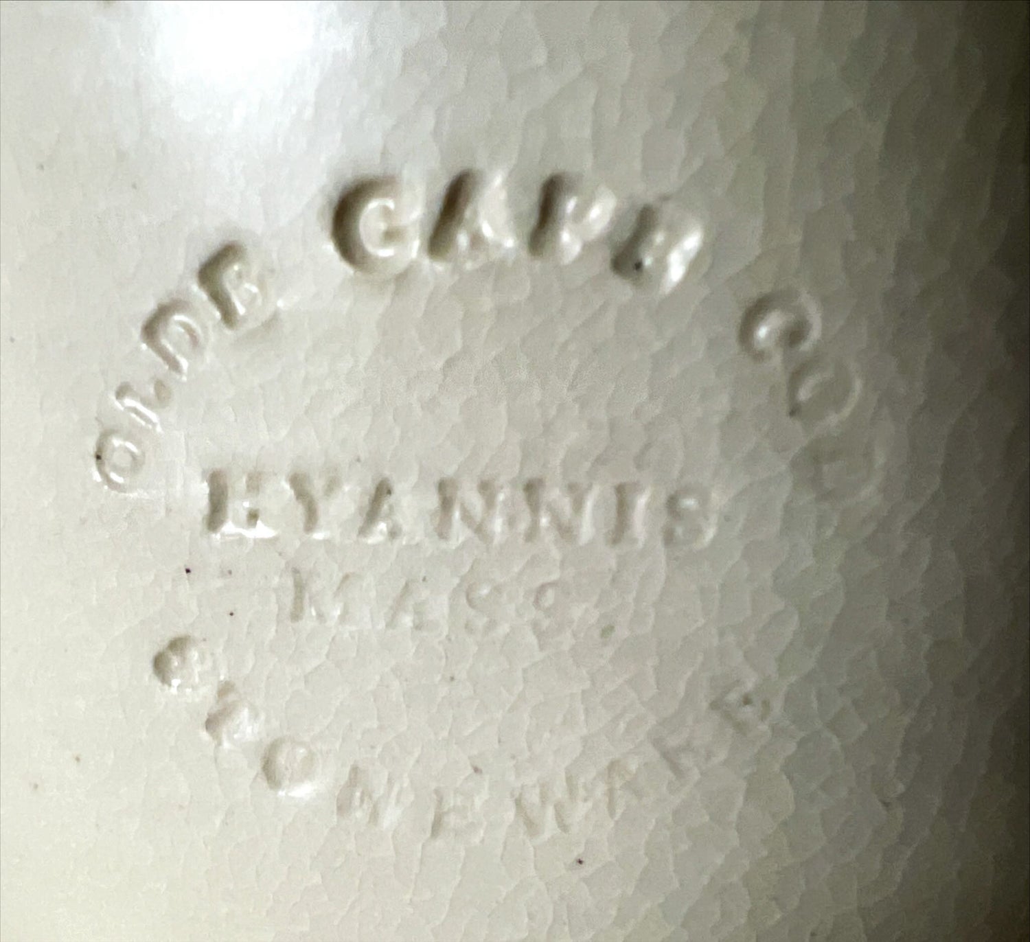 Craft work, Pottery, Material: Clay, Olde Cape Cod Stonware, Back view