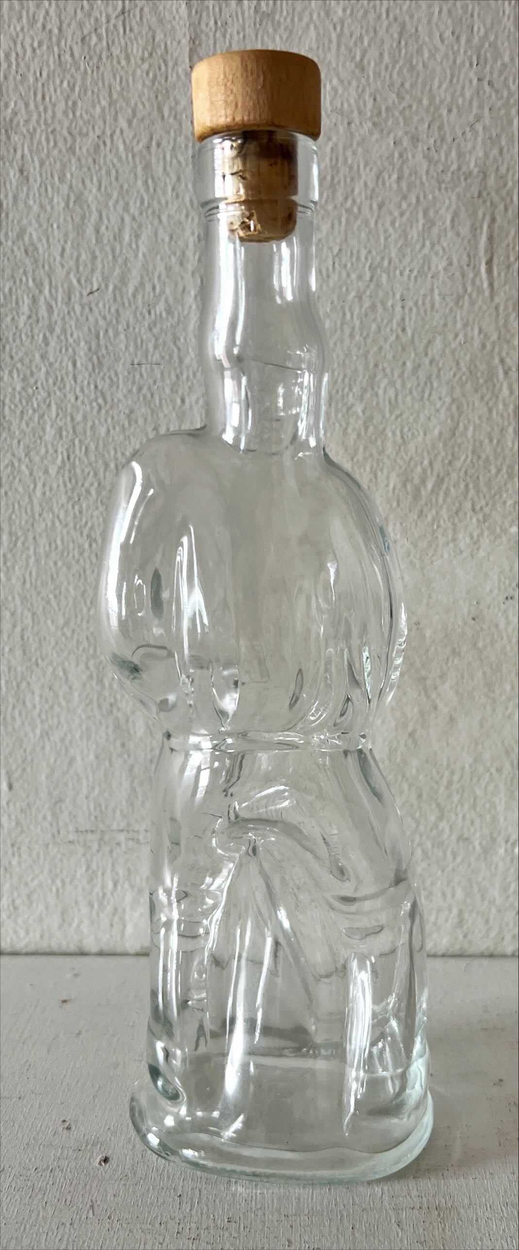 Home, Glassware, Bottle, Fun Unique Hockey Player Bottle with Cork, Front view