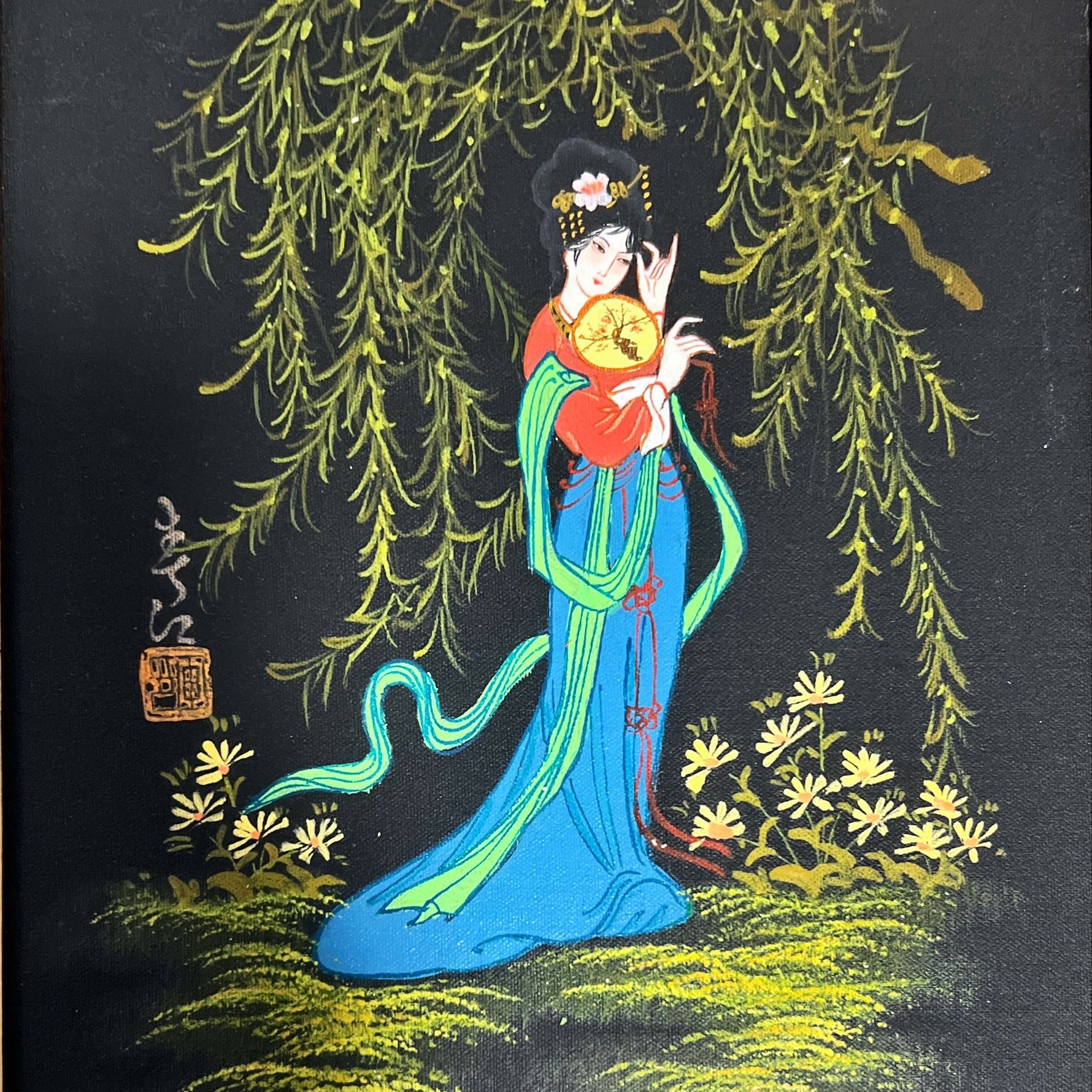 Mixed Media painting, Figures Unknown Artist, Cover view