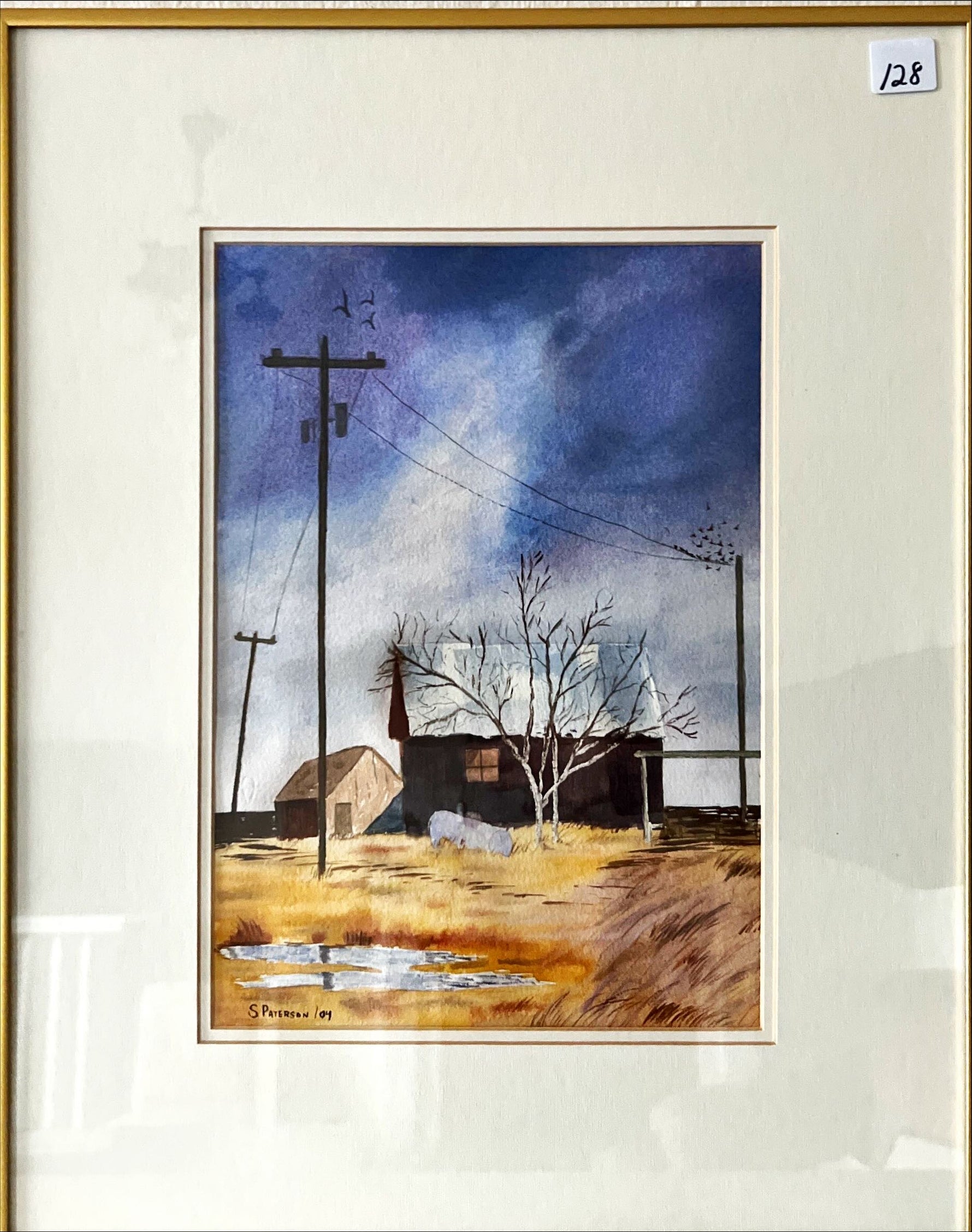 Watercolour painting, Landscape Shirley Patterson, Front view