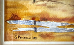 Watercolour painting, Landscape Shirley Patterson, Signature view