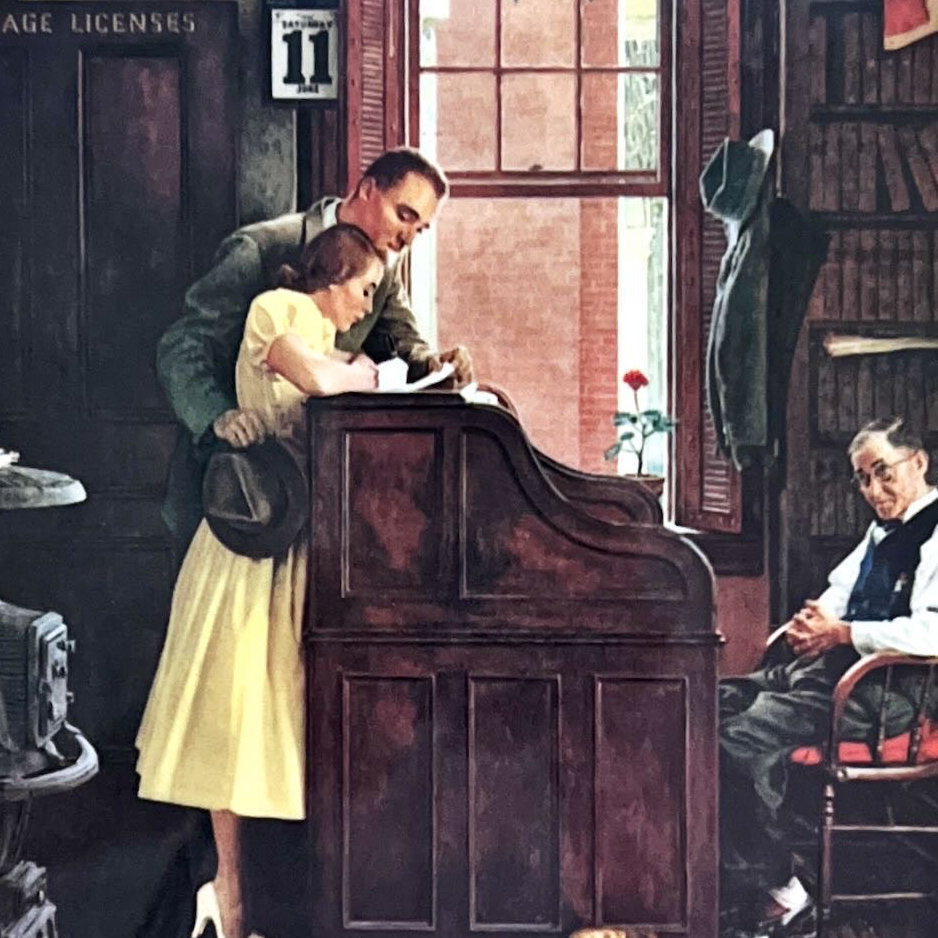 print, Genre Scene Norman Rockwell, Cover view