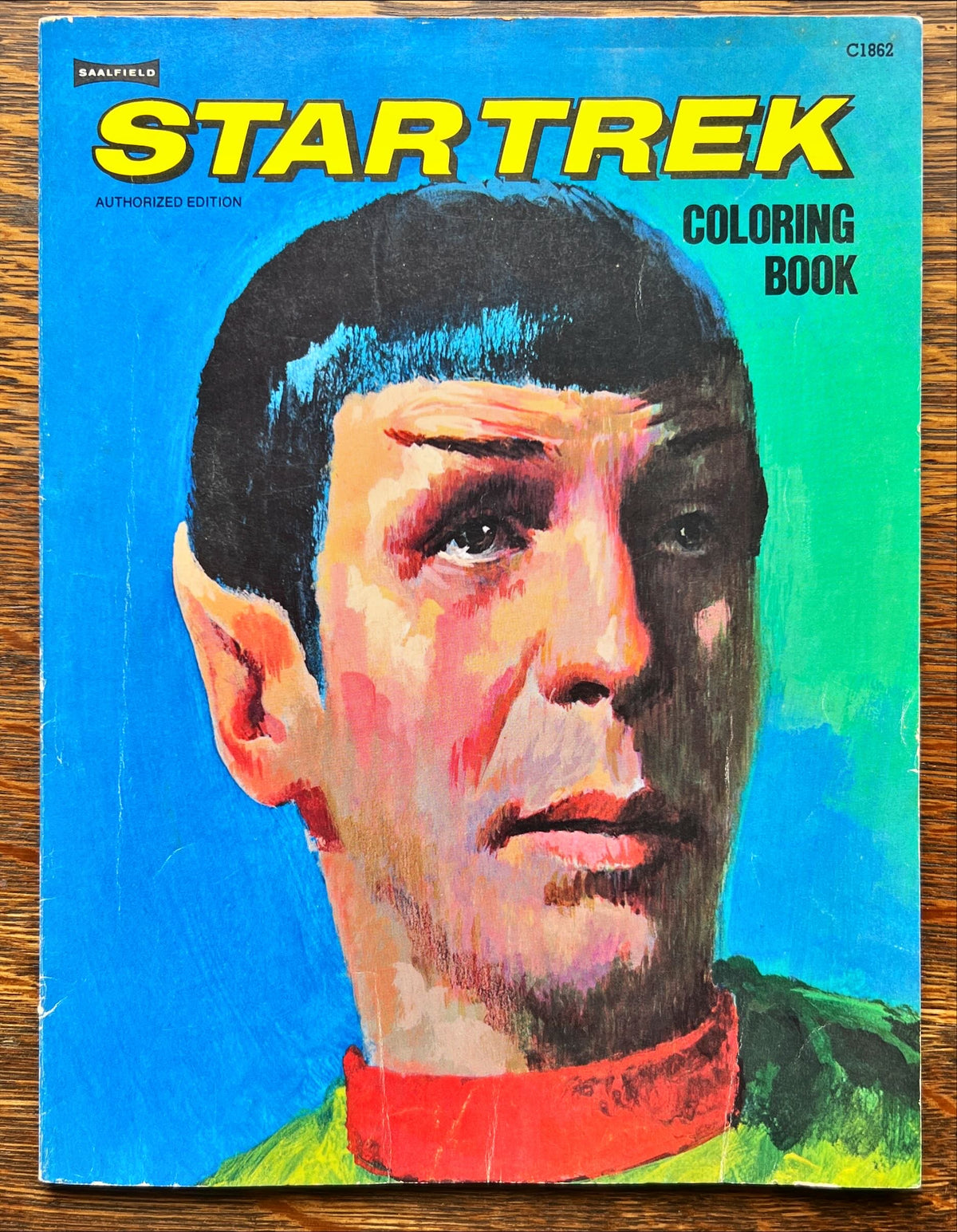 Book, TV, , Saalfield Star Trek Coloring Book Authorized Edition, Back view