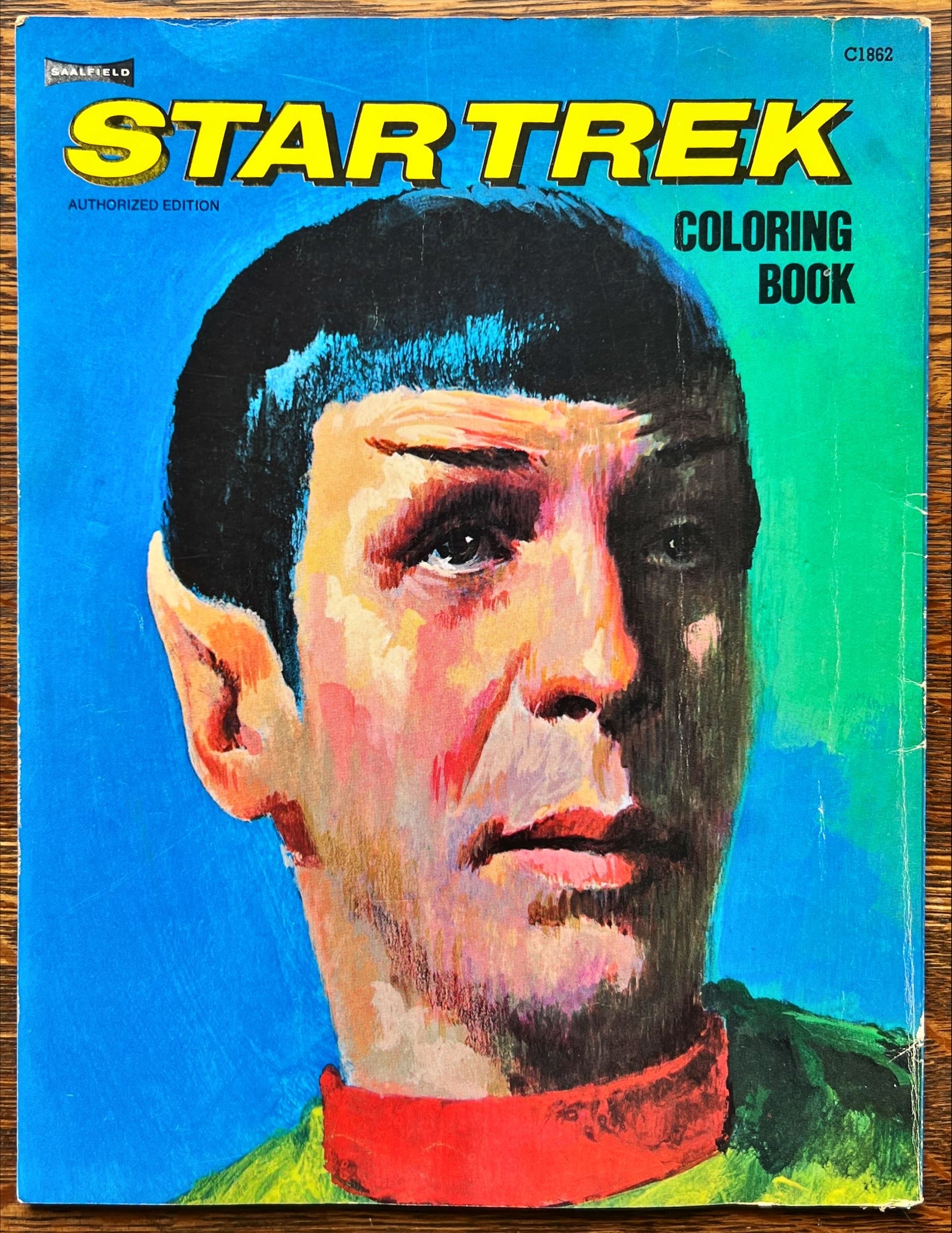 Book, TV, , Saalfield Star Trek Coloring Book Authorized Edition, Front view