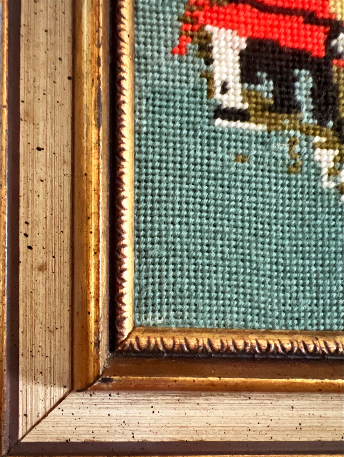 Craft work, Embroidery, Material: Textile, Unknown Artist, Damage view