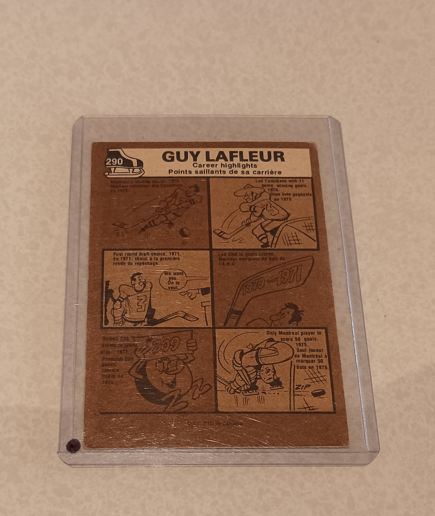 Card, Guy Lafleur All Star Card O-Pee-Chee 
