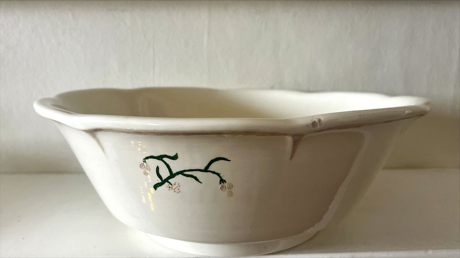 Home, Kitchenware, Hand Painted Wash Basin, Newhall Hanley Staffs, Front view