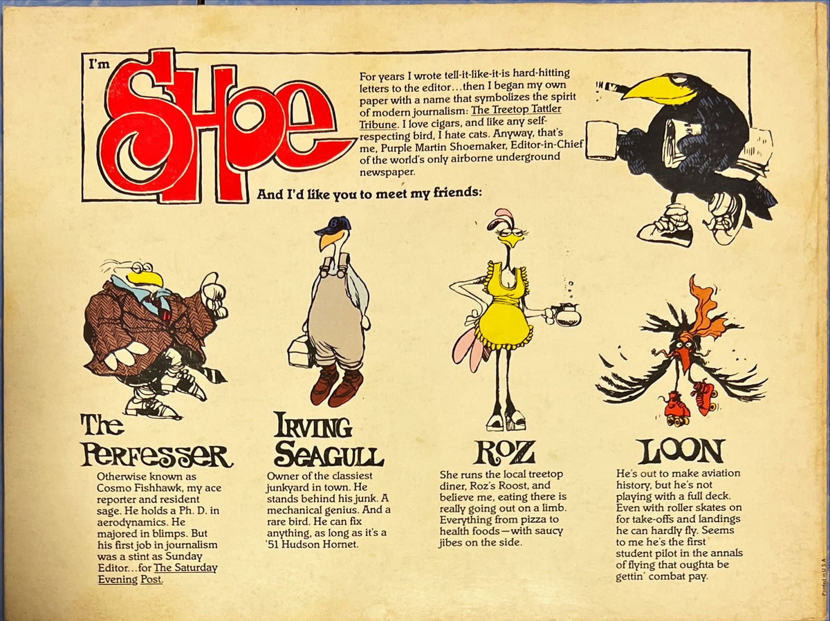 Book, Cartoon, Jeff MacNelly, The Very First Shoe Book, Back view