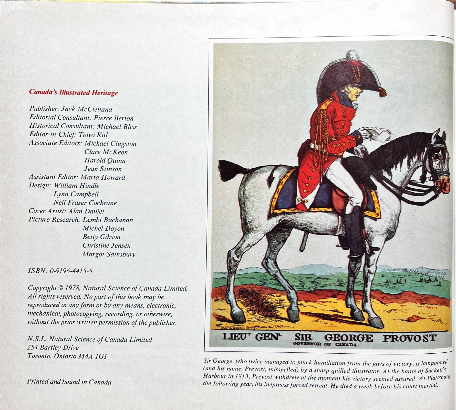 Book, History, Canada, Canada’s Illustrated History, Canada’s Illustrated Heritage: Redcoats and Loyalists, Inside view