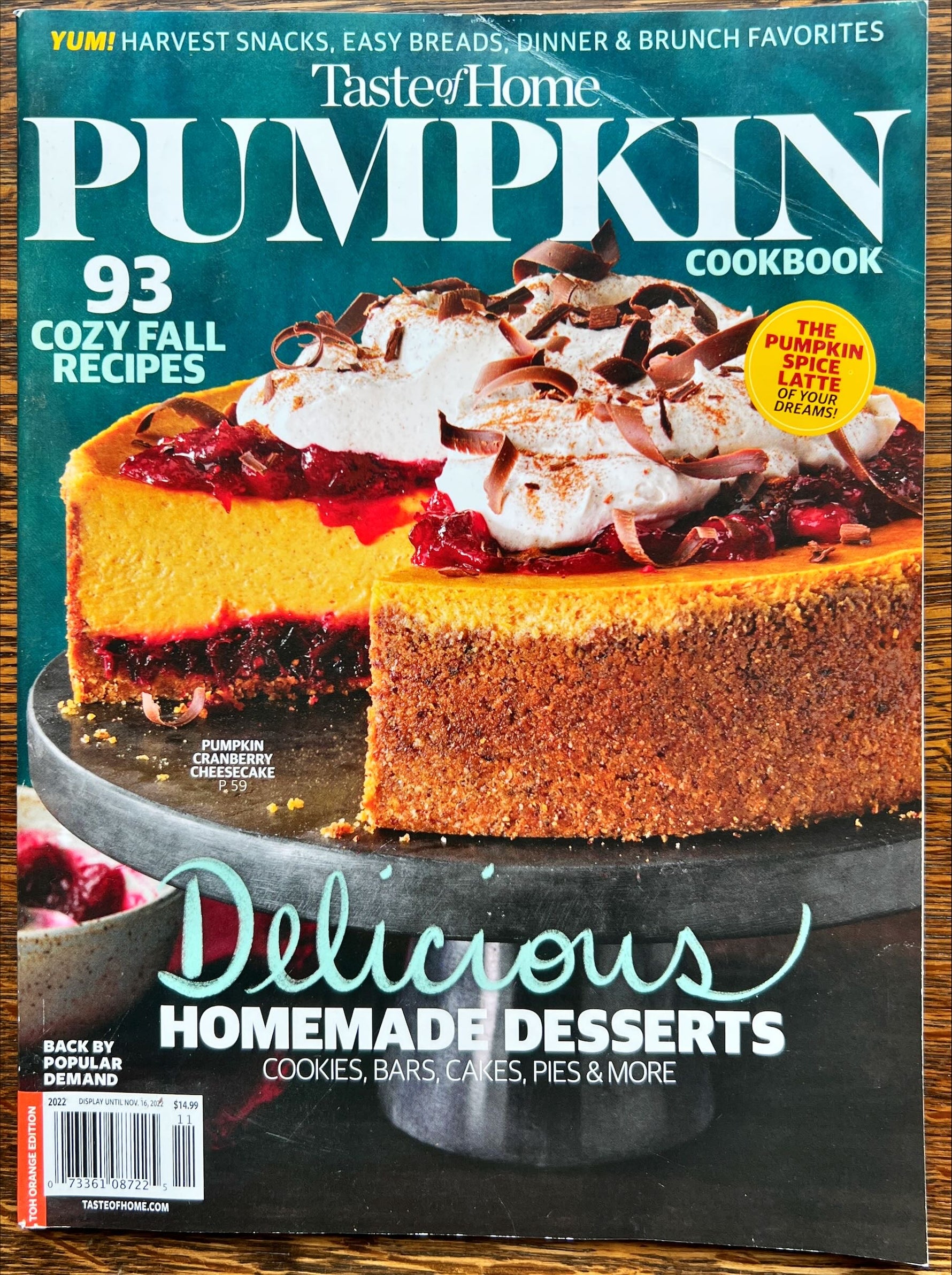 Magazine, Cooking, Food, Home, , Taste of Home: Pumpkin Cookbook, Front view