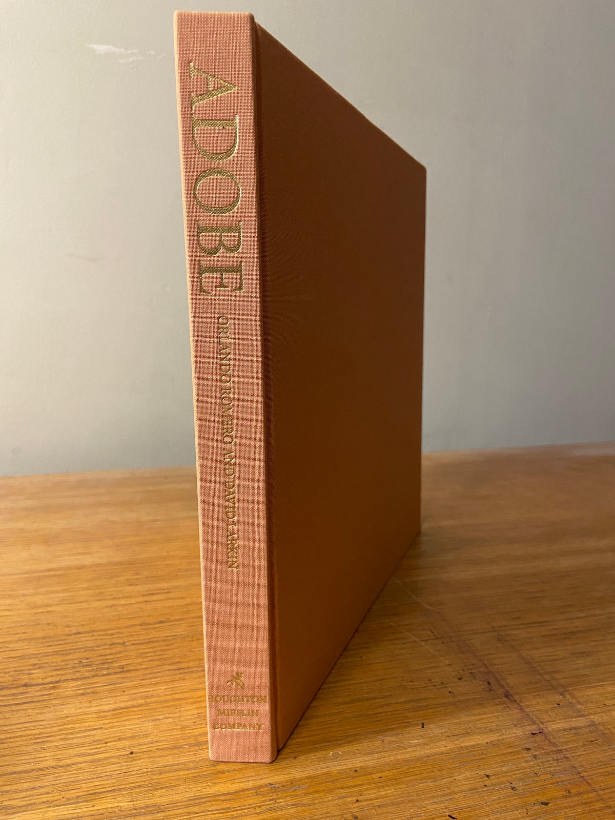 Book, Architecture, Orlando Romero and David Larkin, Adobe: Building and living with Earth, Spine view