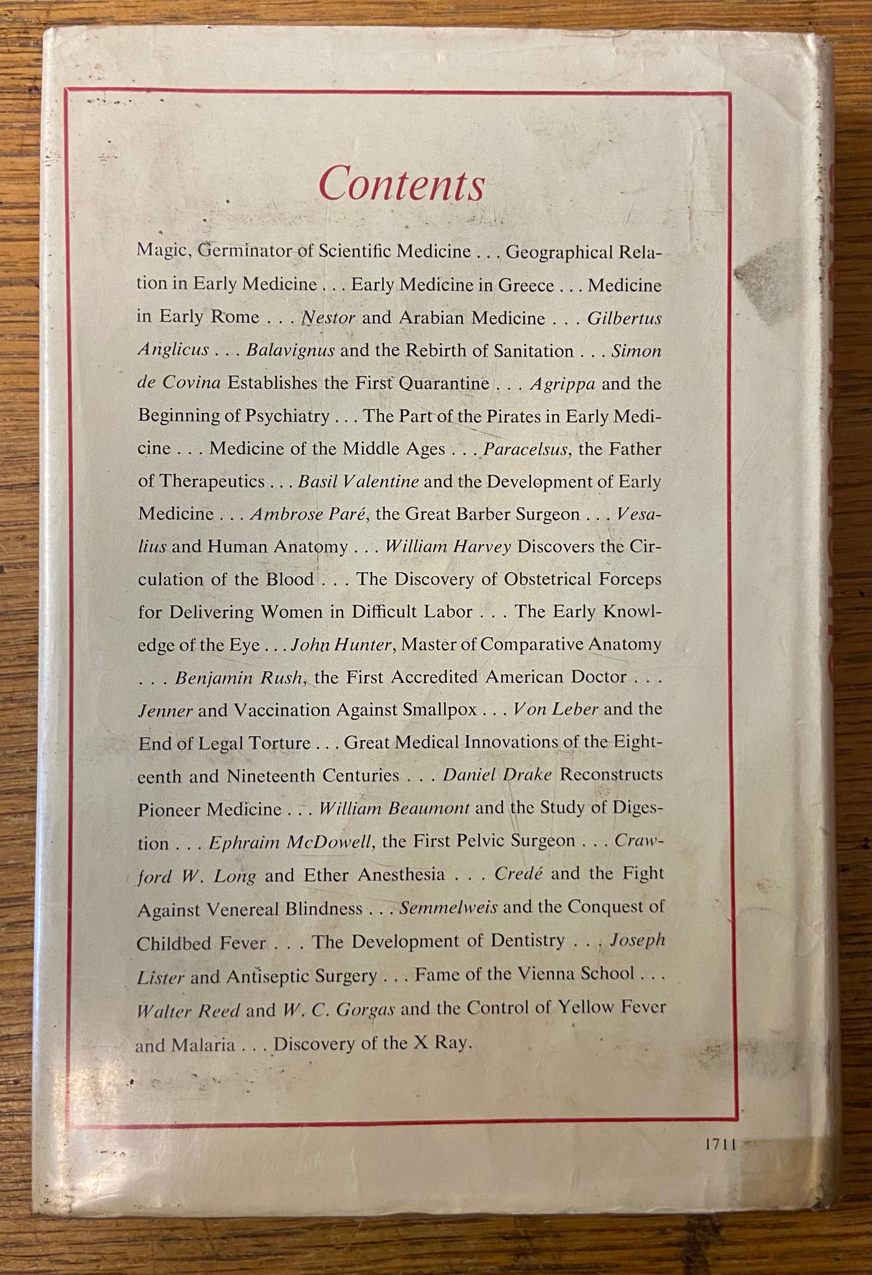Book, Health, Education, D.T. Atkinson, Magic, Myth and Medicine, Back view