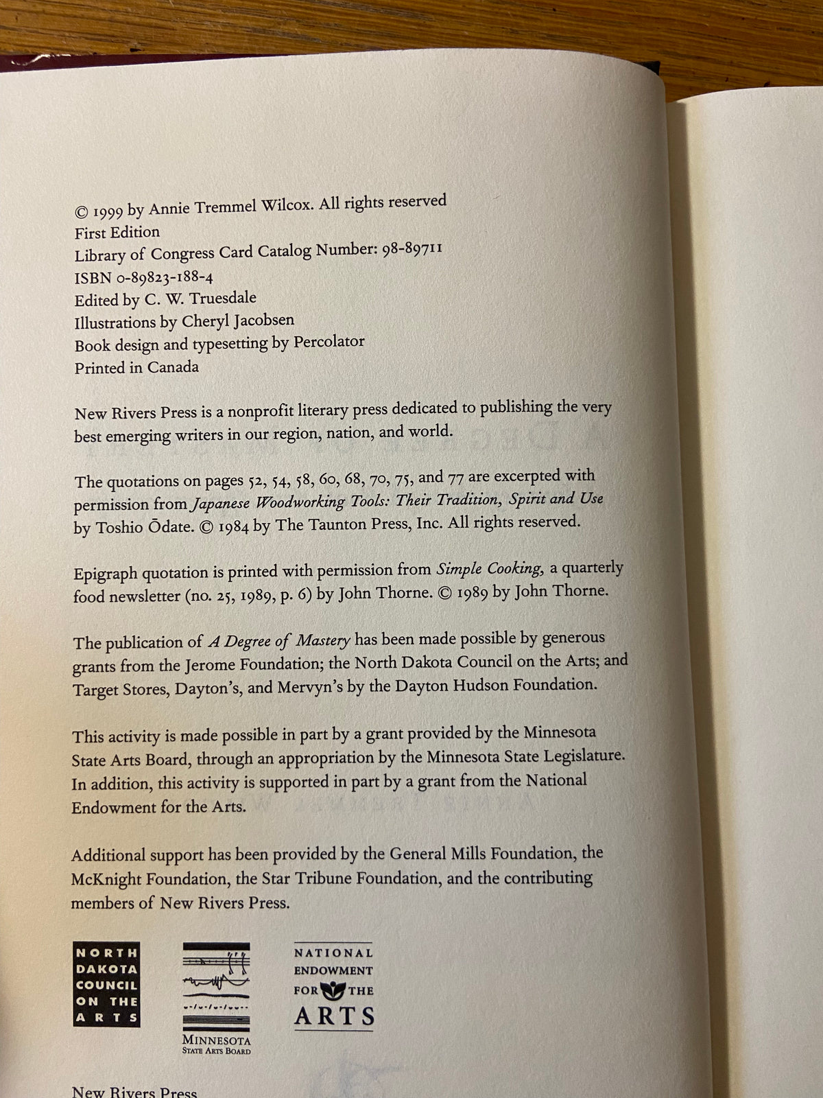 Book, Arts, Education, Annie Tremmel Wilcox, A Degree of Mastery: A Journey Through Book Arts Apprenticeship, Inside view