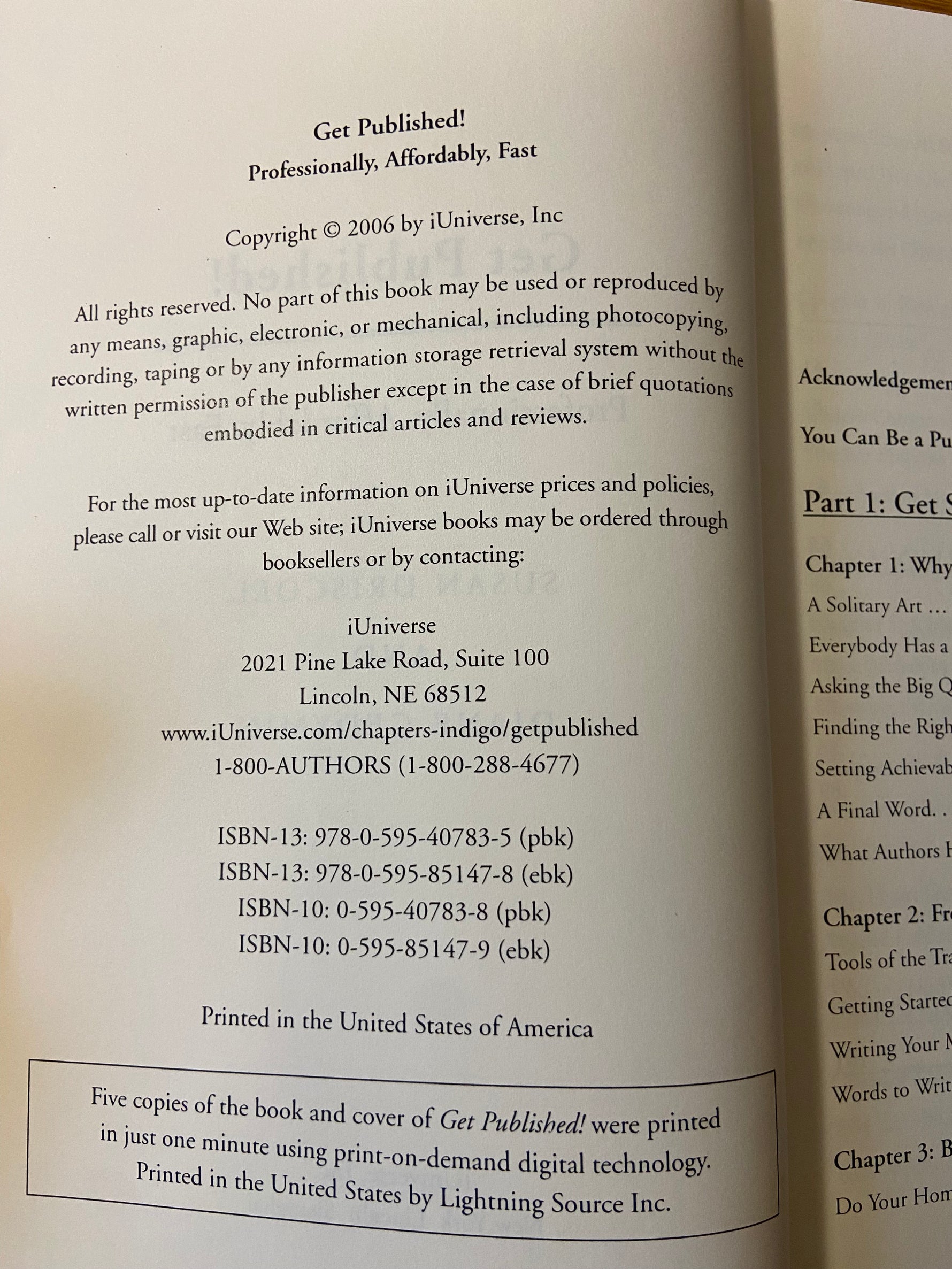 Book, Self Help, Susan Driscoll and Diane Gedymin, Get Published! Professionally, Affordably, Fast, Inside view